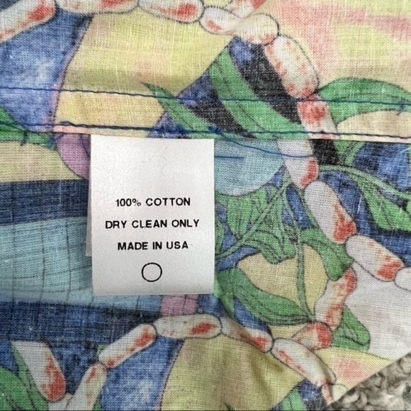 Creatures of the Wind Womes Tile Print Button Blouse size 0 - Picture 9 of 10